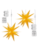 Gartenfreude LED-Dekoleuchte "Stern" in Gelb - (B)57 x (H)48 x (T)44 cm
