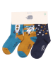 Walkiddy 3-delige set: sokken geel/blauw/donkerblauw