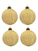 Clayre & Eef Bombki (4 szt.) w kolorze złotym - Ø 8 cm