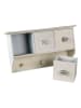 Clayre & Eef Kapstok crème - (B)41 x (H)24 x (D)12 cm