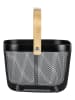 Wenko Aufbewahrungskorb "Bambusa" in Schwarz/ Natur - (B)25 x (H)17 x (T)25 cm