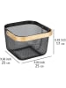 Wenko Aufbewahrungskorb "Bambusa" in Schwarz/ Natur - (B)25 x (H)17 x (T)25 cm