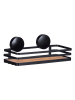 Wenko Półka prysznicowa "Alba" w kolorze czarno-jasnobrązowym - 26 x 11 x 12,5 cm
