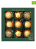 Krebs Glas Lauscha Kerstballen goudkleurig - 9 stuks