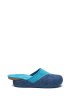 Comfortfusse Wollen pantoffels lichtblauw/donkerblauw