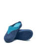 Comfortfusse Wollen pantoffels lichtblauw/donkerblauw