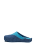 Comfortfusse Wollen pantoffels lichtblauw/donkerblauw