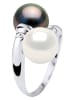 Pearl Addict Złoty pierścionek z diamentami i perłami