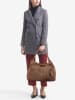 Melina C Leder-Schultertasche "Cordenons" in Taupe - (B)37 x (H)23 x (T)14 cm