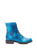 BOSCCOLO Leder-Boots in Blau/ Bunt