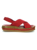 Think! Leder-Sandalen "Zega" in Rot