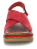 Think! Leder-Sandalen "Zega" in Rot