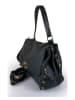 Mila Blu Leren handtas "Nespolo" zwart - (B)29 x (H)22 x (D)8 cm