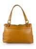 Mila Blu Leren handtas "Nespolo" bruin - (B)29 x (H)22 x (D)8 cm