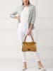 Mila Blu Leder-Henkeltasche "Nespolo" in Braun - (B)29 x (H)22 x (T)8 cm