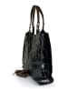 Mila Blu Skórzana torebka "Iris" w kolorze czarnym - 32 x 35 x 13 cm