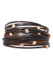 MENTHE À L'O Kunstleren armband zwart