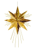 STAR Trading Hanglamp "Mini Luxe" goudkleurig - (B)25 x (H)36 x (D)6 cm