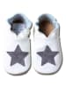 Hobea Skórzane buty "Gwiazda" w kolorze białym do raczkowania