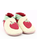 Robeez Leder-Krabbelschuhe "With Love" in Rot/ Hellgelb