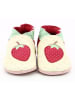Robeez Leder-Krabbelschuhe "With Love" in Rot/ Hellgelb