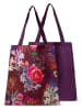 Descanso Shopper bag "Simone" w kolorze bordowym ze wzorem - 40 x 45 cm