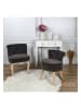 Rétro Chic Hocker "Eleonor" in Anthrazit - (B)49 x (H)58 x (T)47 cm