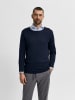 SELECTED HOMME Sweter "Rome" w kolorze granatowym