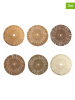 Villa d´Este 6-delige set: placemats "Chocolate" Braun/lichtbruin/beige - Ø 38 cm