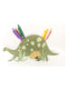 Folkifreckles Stifteköcher "Dinosaur" in Grün - (B)21 x (H)12 x (T)5,5 cm
