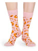 Happy Socks Skarpety "Macroni" w kolorze jasnoróżowo-pomarańczowym