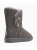 Gooce Skórzane botki zimowe "Bella" w kolorze szarym