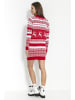 fobya Gebreide jurk rood/wit