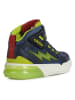 Geox Sneakers "Grayjay" donkerblauw/limoengroen