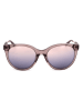 Guess Damskie okulary przeciwsłoneczne w kolorze jasnobrązowo-fioletowym