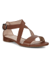 Ecco Leder-Sandalen in Hellbraun