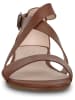 Ecco Leder-Sandalen in Hellbraun