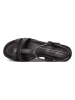 Ecco Skórzane sandały "Shape 35" w kolorze czarnym na koturnie