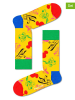 Happy Socks Skarpety (2 pary) "All Smiles Sock" w kolorze żółtym ze wzorem