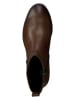Marco Tozzi Leder-Stiefeletten in Cognac