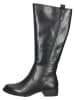 Marco Tozzi Leder-Stiefel in Schwarz