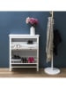THE HOME DECO FACTORY Schuhregal in Weiß - (B)78 x (H)92 x (T)24,5 cm