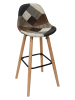 THE HOME DECO FACTORY 2-delige set: barkrukken lichtbruin/crème/bruin - (B)39 x (H)92,5 x (D)45 cm