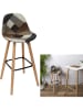 THE HOME DECO FACTORY 2-delige set: barkrukken lichtbruin/crème/bruin - (B)39 x (H)92,5 x (D)45 cm