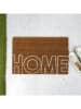 THE HOME DECO FACTORY Kokos deurmat "Home" lichtbruin - (L)60 x (B)40 cm