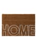 THE HOME DECO FACTORY Kokos deurmat "Home" lichtbruin - (L)60 x (B)40 cm