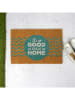 THE HOME DECO FACTORY Wycieraczka "Good to be at home" w kolorze jasnobrązowym - 60 x 40 cm