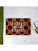 THE HOME DECO FACTORY Kokos deurmat "Home Sweet Home" lichtbruin - (L)60 x (B)40 cm