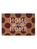 THE HOME DECO FACTORY Wycieraczka "Home Sweet Home" w kolorze jasnobrązowym - 60 x 40 cm