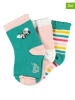 Lamino 3er-Set: Socken in Grün/ Rosa